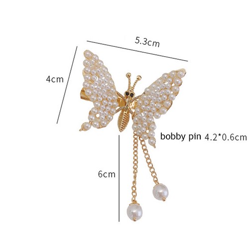 Elegant Tassel Butterfly Hairpins Moving Flying Girls Shiny Hair Clips Barrettes - Picture 2 of 16