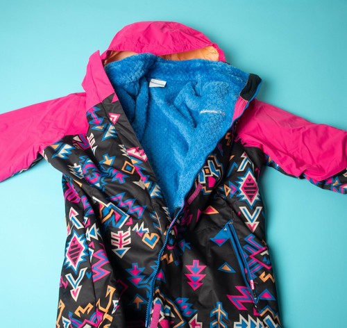 NEW YOUTH XL Columbia Bugaboo II Fleece Interchange Jacket PINK Black 3 IN 1 - Picture 5 of 7