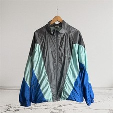 Vintage 90s Adidas Trefoil Colorblock Windbreaker Jacket  OPTI Zip Large