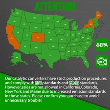 High Flow Front Catalytic Converter Kit Direct-Fit Chevy Silverado GMC Sierra...