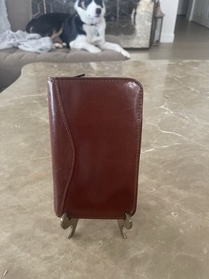 Scully Italian leather zip-around pocket agenda organizer - card holder - NOS
