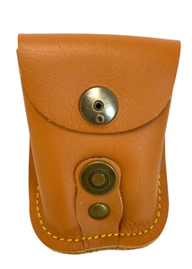 Slingshot Pouch Leather Belt Loop Snap Closure 3" x 4.5" Outdoors Camping
