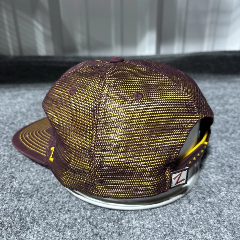 Arizona State Sun Devils Snapback Hat Cap Adult Maroon Zephyr Mens Baseball* - Image 4 of 4
