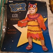 Owl Costume New Too Cute To Spook Hoot Infant Costume 12-18 Months Halloween