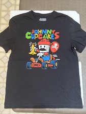 JOHNNY CUPCAKES - Rare T-Shirt - SUPER MARIO KART - Black MEDIUM  Banana BALLOON