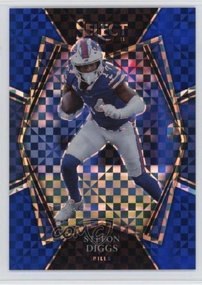 2021 Panini Select Premier Level Blue Prizm 59/149 Stefon Diggs #106 1op7