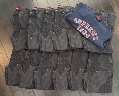 Supreme Flag Double Knee Painter Pant Black Size 36 BRAND NEW ORDER CONFIRMED