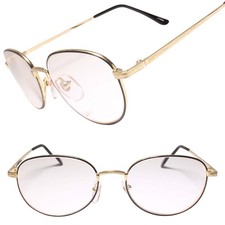 Old True Vintage Classic Retro Round Gold Frame 1.50 Reading Reader Glasses