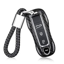 Key Fob Cover Compatible with Porsche Cayenne 918 Panamera 2018-2024 Black