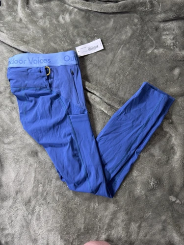 Outdoor Voices Snacks 7/8 Leggings Women's size S Blue Denim / Sky Pockets NWT