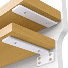 6 Inch Floating Shelf Bracket 6 Pack Heavy Duty 1/5 Thick White Wall 6 PCS