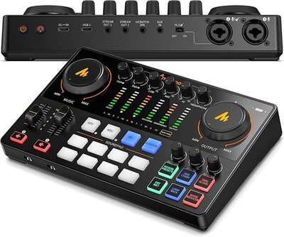 MAONO Podcast Equipment Bundle: Audio Interface Podcast mixer with Dual XLR I...
