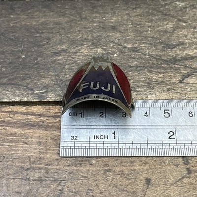 Vintage Fuji Bicycle Head Badge Made In Japan MT Fuji Crest Bike