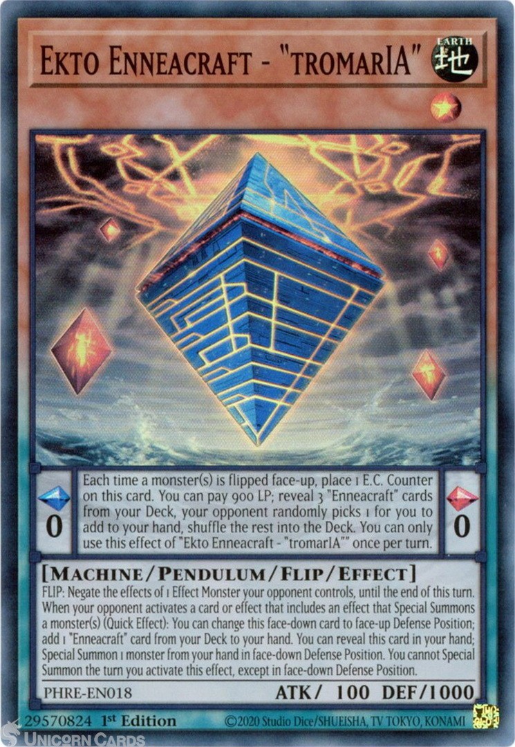 PHRE-EN018 Ekto Enneacraft - tromarIA : Super Rare 1st Edition Mint YuGiOh Card