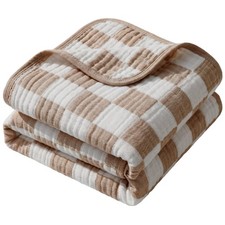 6-Layer Muslin Blanket - Made with Organic Cotton, Large 50x60 Crib Quilt B...