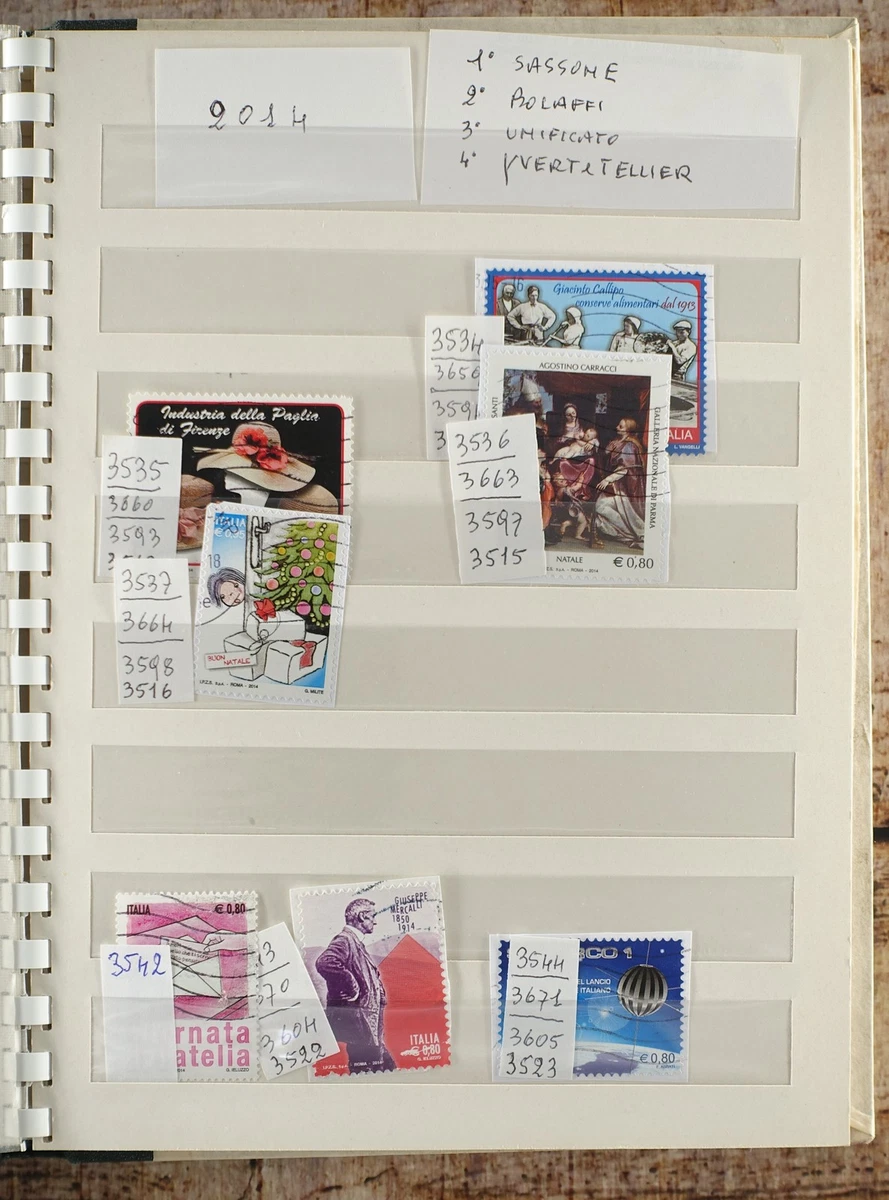 Italien 2014–2020: Gestempelte Marken mit Sondermotiven im Einsteckalbum #0032