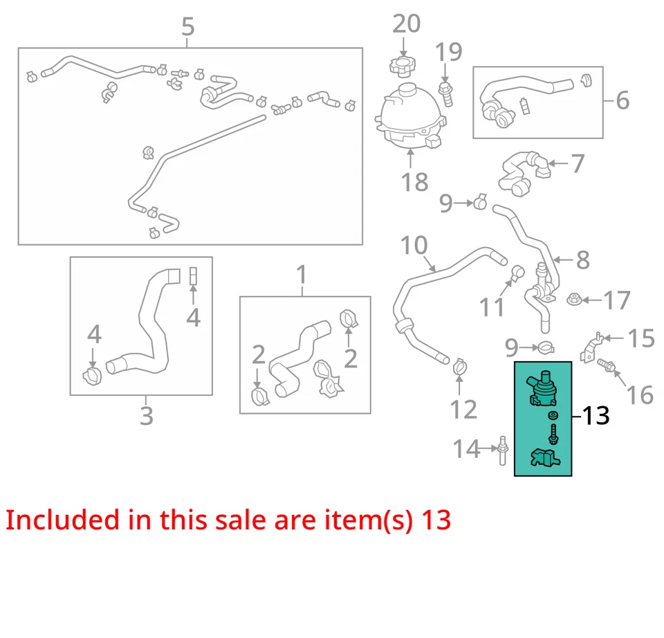 Coolant Auxiliary Water Pump OE 23463177 Tested Fits CHEVROLET EQUINOX 2018-2021 - Image 4 of 4