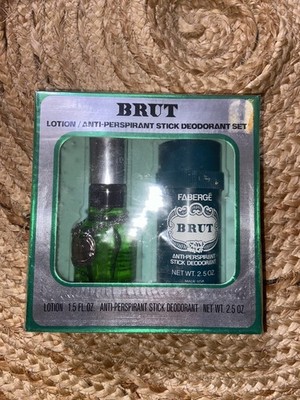 FABERGE BRUT CLASSIC  VINTAGE After Shave Lotion & Deodorant NEW Sealed In BOX