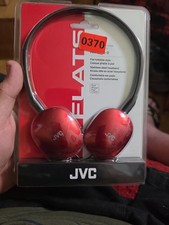 Brand New JVC HA-S160R Flat Foldable Lightweight On-Ear Stereo Headphones RED