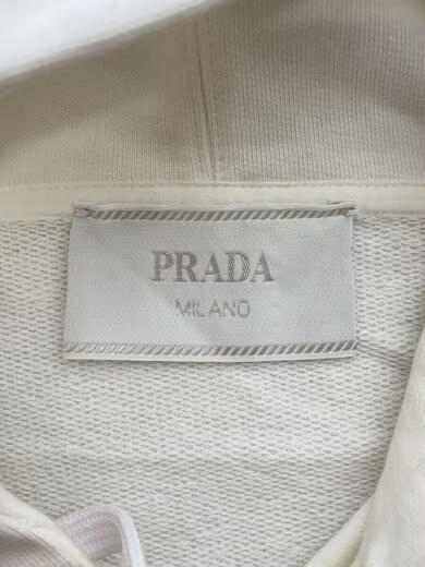 PRADA/22SS/Oversized Cotton Jersey Hoodie/L/WHT/UJL12A S221 10l0// thumbnail 3