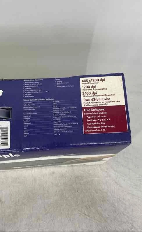 Visioneer OneTouch 8100 Black 42-Bit Color USB Parallel Serial Flatbed Scanner - Image 3 of 4