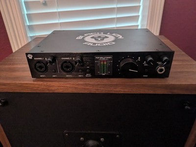 Black Lion Audio Revolution 2x2 2-Ch Mic Preamp 4-In/2-Out XLR TRS Black
