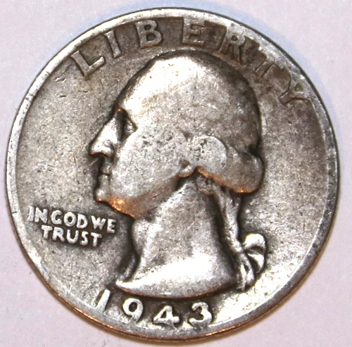 1943-P Washington Silver Quarter - Fine - #2597EA