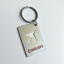 Porte-clés collector Emirates Airlines - Métal argenté - Aviation