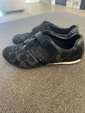 Coach Jenny Size 6.5 Casual Sneakers Black, Vintage Y2K