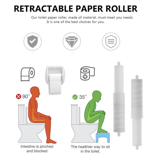 Rollkartonhalter Papier WC Ersatzstange Tissue für Badezimmer - Bild 10 von 12