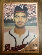 MILWAUKEE BRAVES: Bob Buhl Custom Modern 1962 Style Art Card