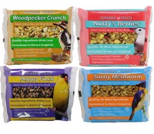 Seed Cake Variety set 4 Pack 8 oz Bird Treats high Energy Feed