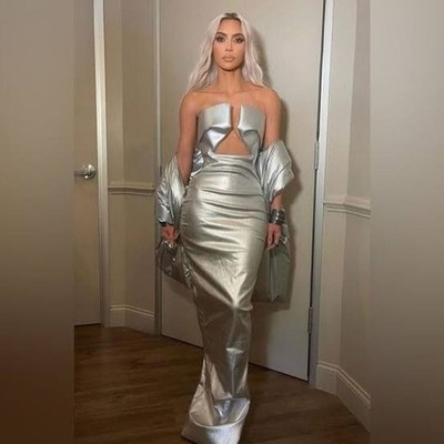 rick owens dress silver Brand New Rick Owens Prong Dress Silver Size 42 M