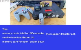 2.4G Wireless N64 Controller Remote Game Pad w/ Rumble Pak for Nintendo N64