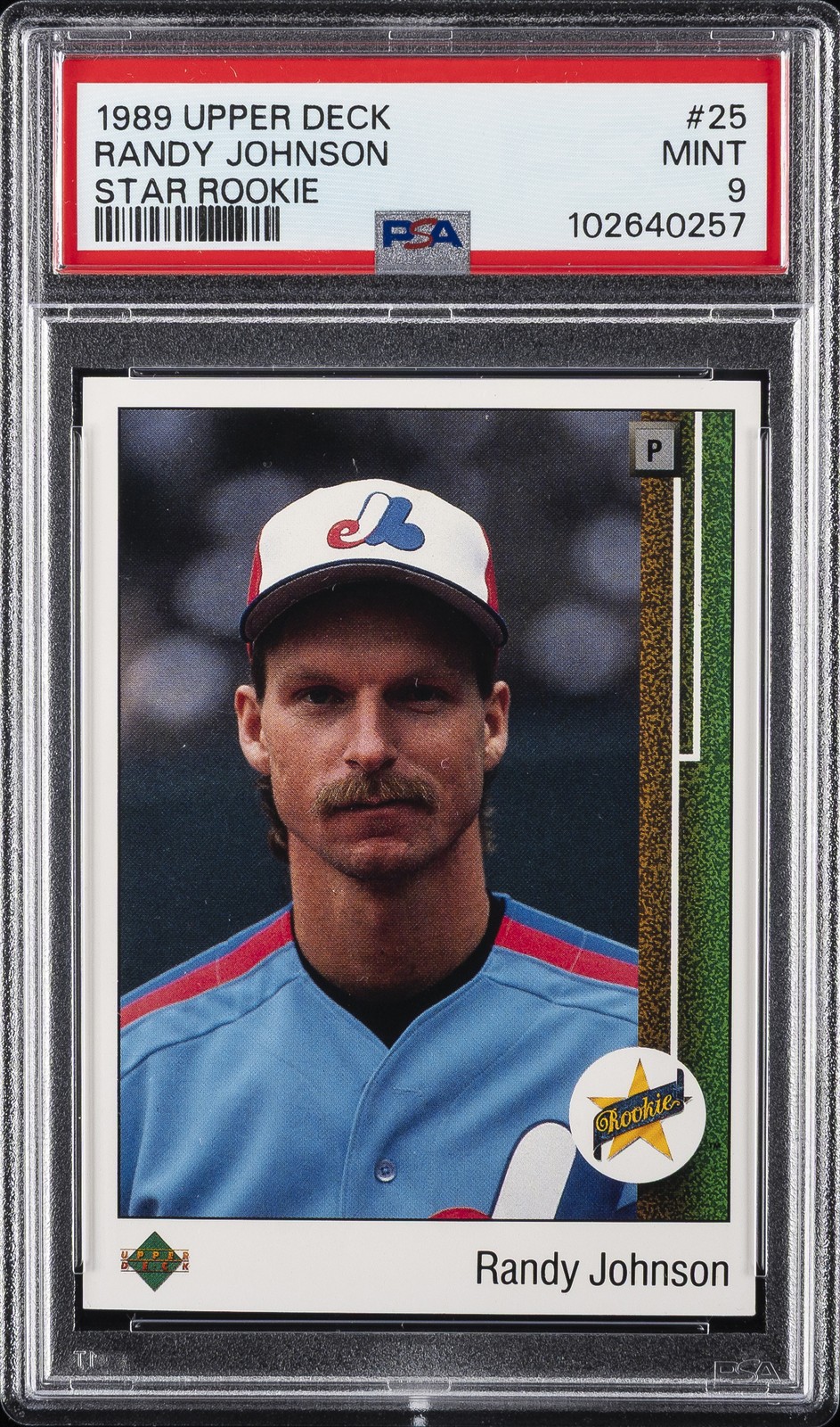 1989 UD STAR RC #25 RANDY JOHNSON ROOKIE RC PSA 9