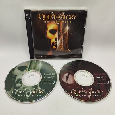 Quest for Glory V: Dragon Fire PC Game 1998 2 Disc Mint Sierra FX Adventure 