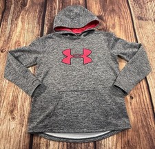 Women s Under Armour Storm Hoodie Heathered Gray/pink Medium Preowned Excellent
