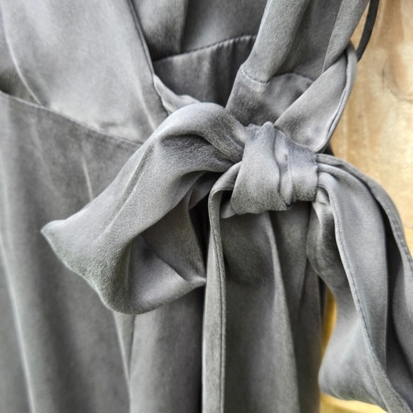 Zimmermann Black Silk Wrap Ruffle Midi dress size 1/4-6 US