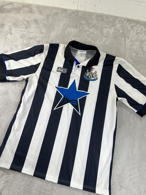 RARE  Newcastle United Mens XL 1993/95 Home Soccer Jersey Asics UK Made Shirt