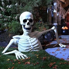 Halloween Groundbreaking Skeleton - Scary Outdoor Halloween Yard Decorations