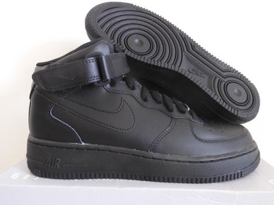 Nike Air Force 1 Mid Le (GS) All Black Black-Black Sz 6Y [DH2933-001]