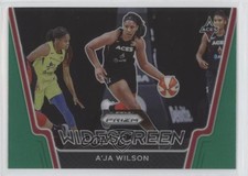 2021 Panini Prizm WNBA Widescreen Green Prizm A'ja Wilson #6 zr9