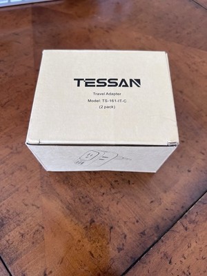 New Tessan Italy Travel Plug Adapter 2 Pack, Type L Power w/ 4 Outlets 3 USB