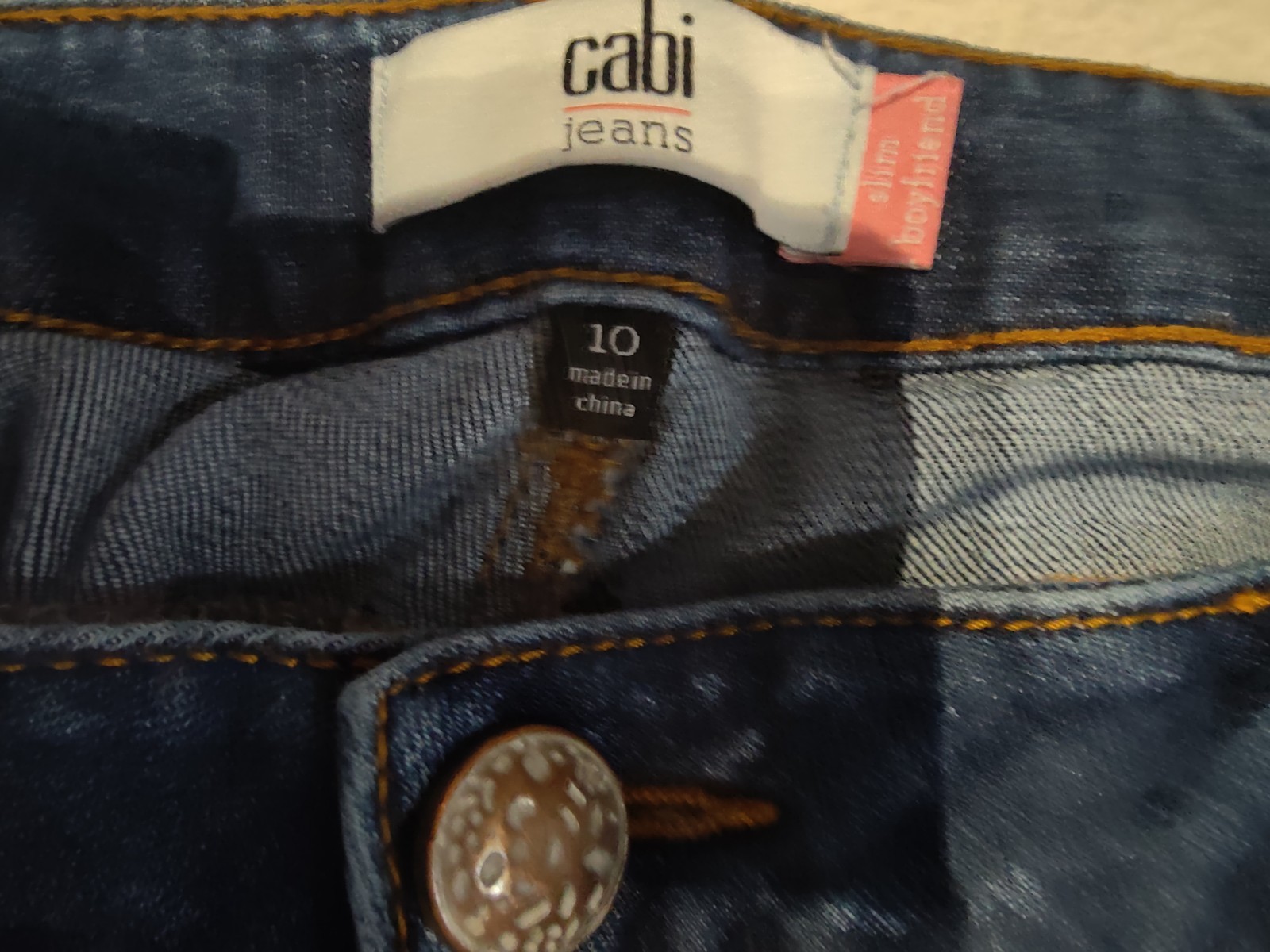 Cabi Patchwork Boho Tapered Stretch Mid Rise Jean… - image 6