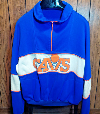 vintage Cleveland Cavaliers 1/4 zip sweatshirt fleece large US Apparel 80s 90s