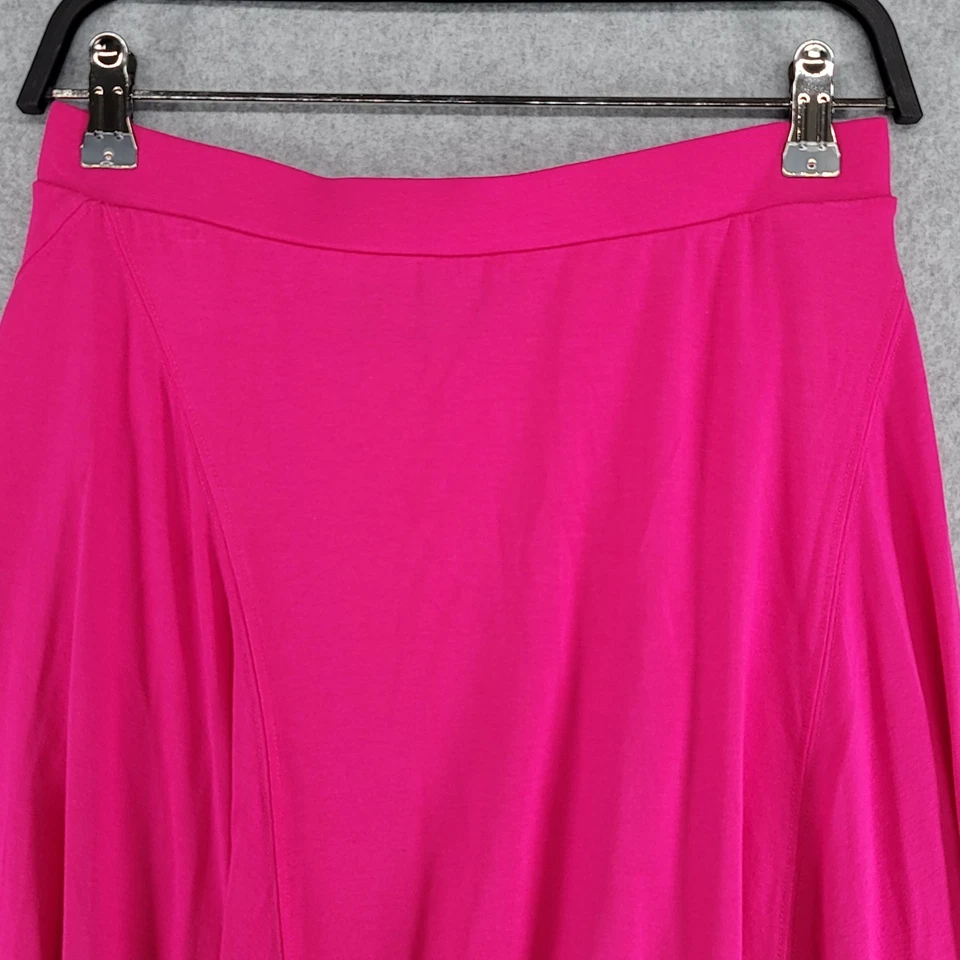 Falda Cynthia Rowley Línea A Mujer Pequeña Rosa Tejida Tirar de Cintura Elástica Elastizada Foto 4 de 4