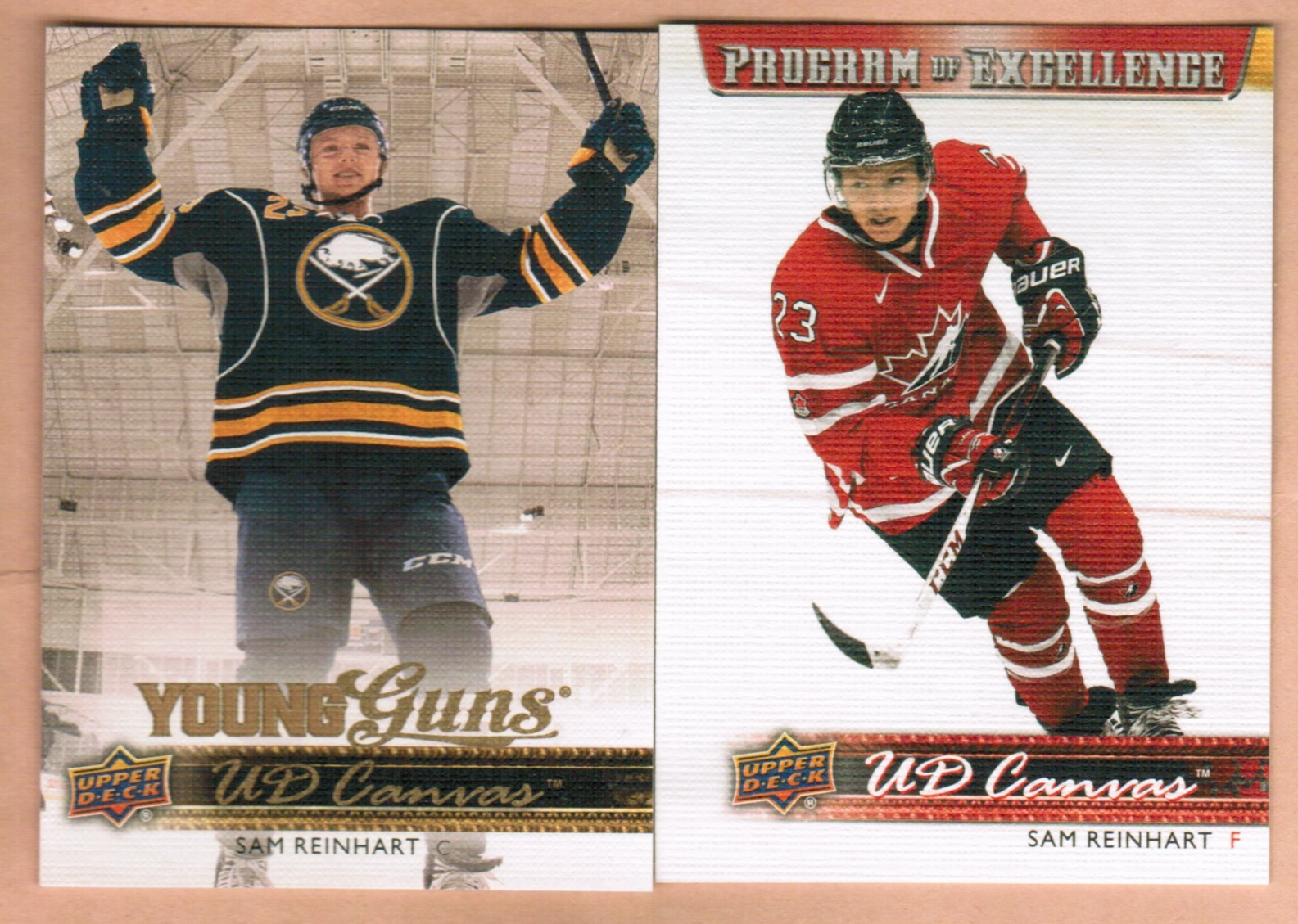 2014-15 , 14-15 , UPPER DECK , CANVAS ,YOUNG GUNS+POE , SAM REINHART , # 94 ,265