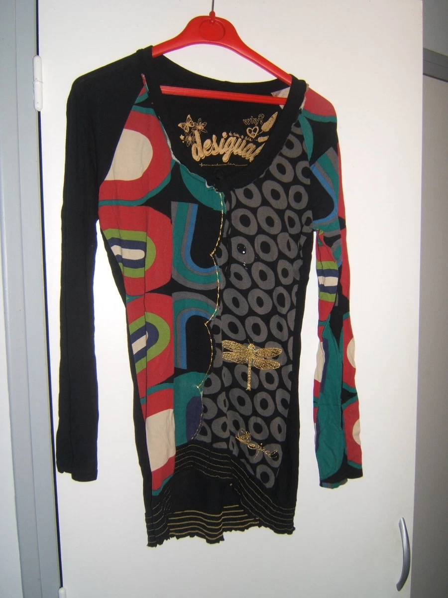 Tunique Femme Desigual Multicouleur Taille L/40 - Haut Léger Très Bon état