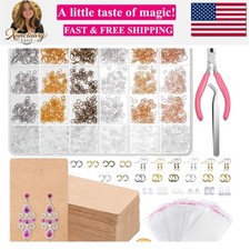 Earrings Hooks for Jewelry Making, 2000Pcs Earring Making Supplies Kit with F...