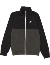 NIKE Mens Tracksuit Top Jacket Medium Black Colourblock Polyester DP41